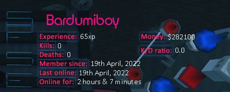 Player statistics userbar for Bardumiboy