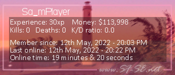 Player statistics userbar for Sa_mPlayer