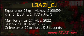 Player statistics userbar for L3AZI_CJ