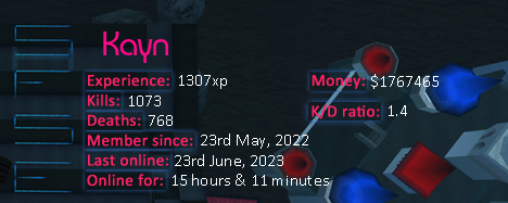 Player statistics userbar for Kayn