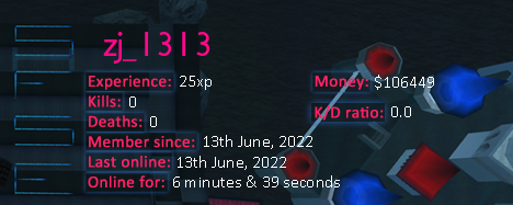 Player statistics userbar for zj_1313