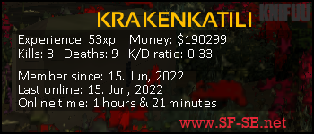 Player statistics userbar for KRAKENKATILI