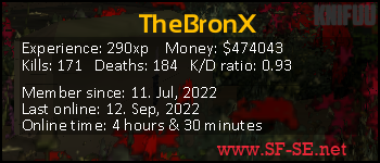 Player statistics userbar for TheBronX