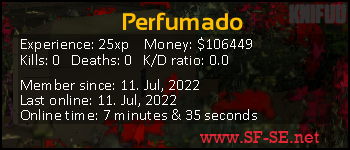 Player statistics userbar for Perfumado