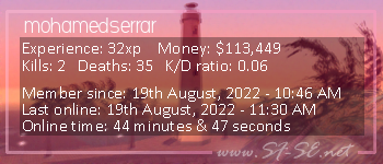 Player statistics userbar for mohamedserrar