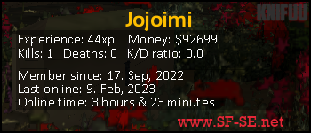 Player statistics userbar for Jojoimi