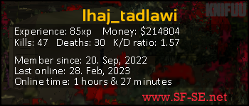 Player statistics userbar for lhaj_tadlawi