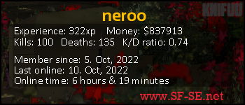 Player statistics userbar for neroo