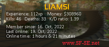 Player statistics userbar for LIAMSI