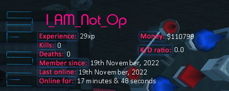 Player statistics userbar for I_AM_Not_Op