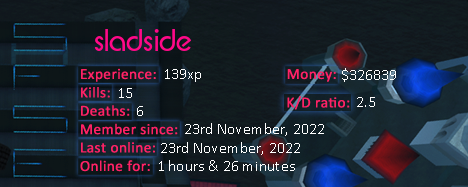 Player statistics userbar for sladside