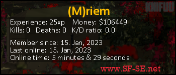 Player statistics userbar for (M)riem