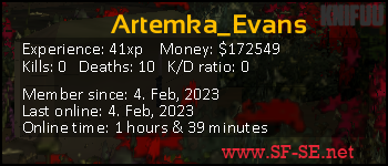 Player statistics userbar for Artemka_Evans