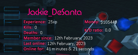 Player statistics userbar for Jackie_DeSanta