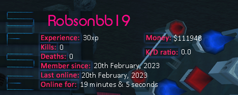 Player statistics userbar for Robsonbb19