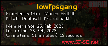 Player statistics userbar for lowfpsgang