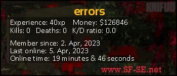 Player statistics userbar for errors