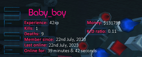 Player statistics userbar for Baby_boy