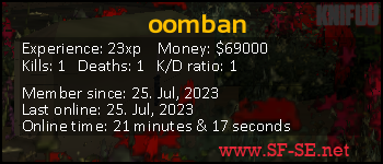 Player statistics userbar for oomban