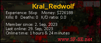 Player statistics userbar for Kral_Redwolf