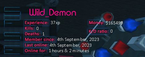 Player statistics userbar for Wild_Demon