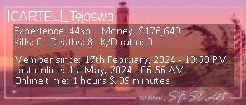 Player statistics userbar for [CARTEL]_Tejaswa