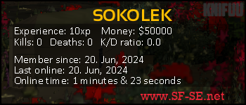 Player statistics userbar for SOKOLEK