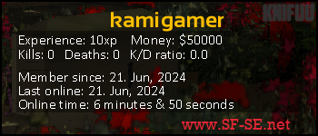 Player statistics userbar for kamigamer