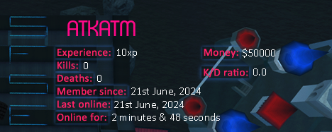 Player statistics userbar for ATKATM