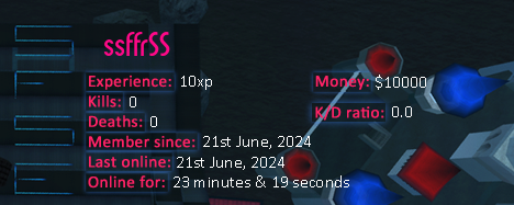 Player statistics userbar for ssffrSS
