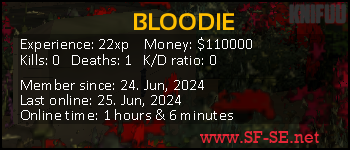 Player statistics userbar for BLOODIE