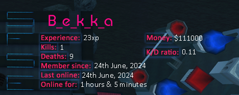 Player statistics userbar for B_e_k_k_a