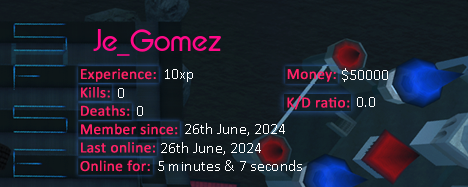 Player statistics userbar for Je_Gomez