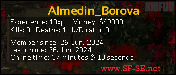 Player statistics userbar for Almedin_Borova