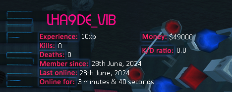 Player statistics userbar for LHA9DE_VIB