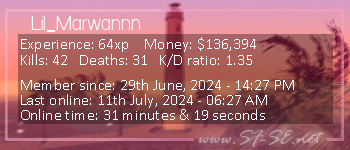 Player statistics userbar for Lil_Marwannn