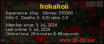 Player statistics userbar for kokakoli