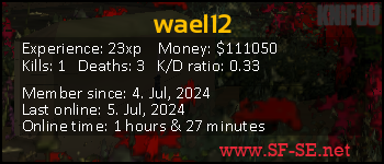 Player statistics userbar for wael12