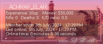 Player statistics userbar for ACHRAF_ELAR