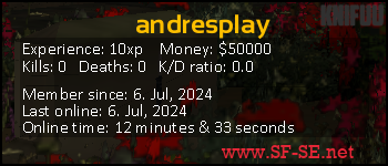 Player statistics userbar for andresplay