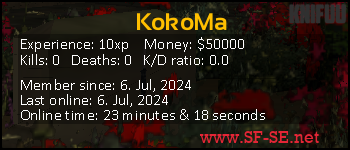 Player statistics userbar for KokoMa