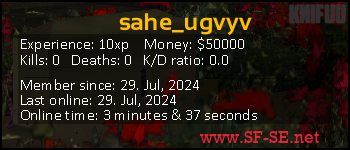 Player statistics userbar for sahe_ugvyv