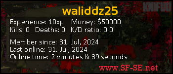 Player statistics userbar for waliddz25