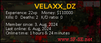 Player statistics userbar for VELAXX_DZ