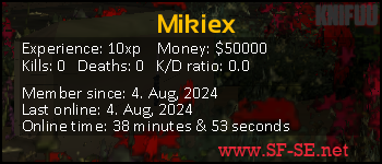 Player statistics userbar for Mikiex