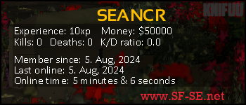 Player statistics userbar for SEANCR