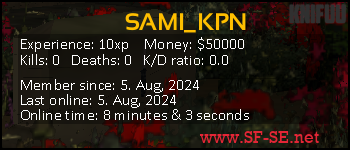 Player statistics userbar for SAMI_KPN