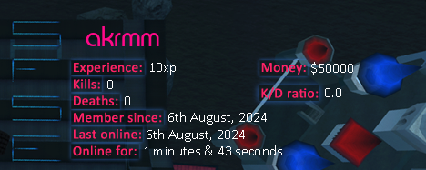 Player statistics userbar for akrmm