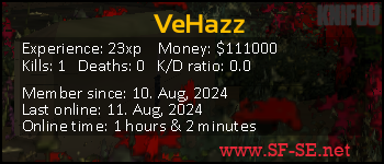 Player statistics userbar for VeHazz