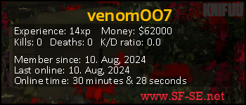 Player statistics userbar for venom007